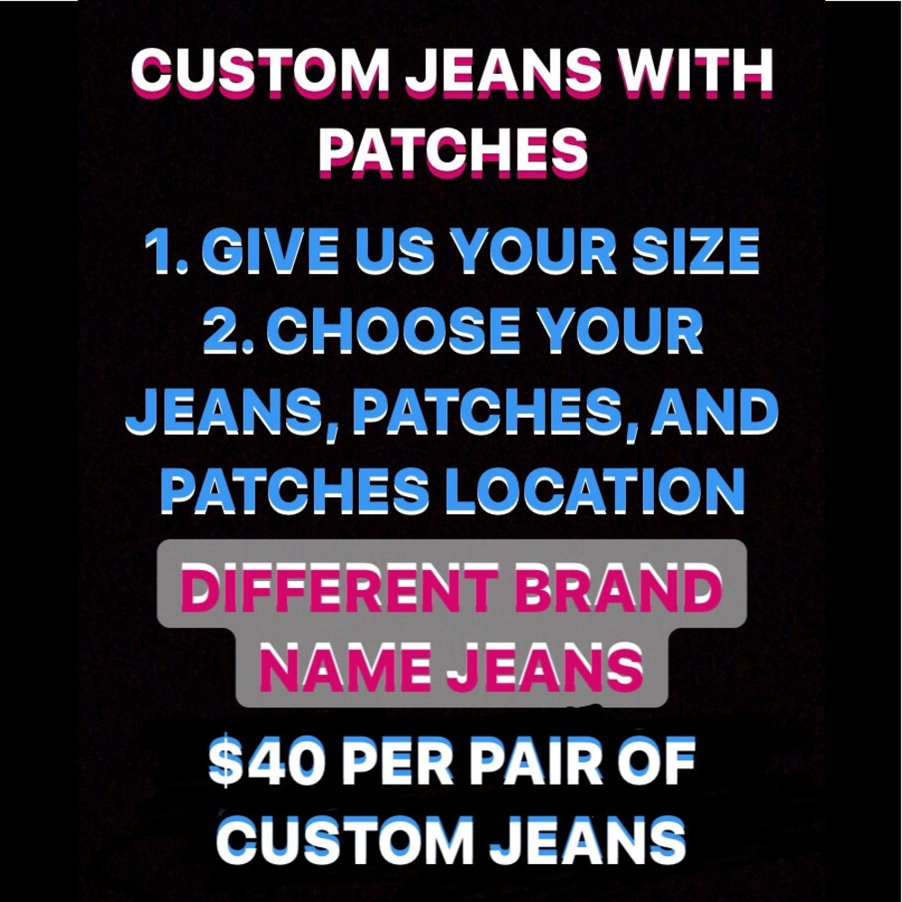 Custom Jeans With Patches - image 1